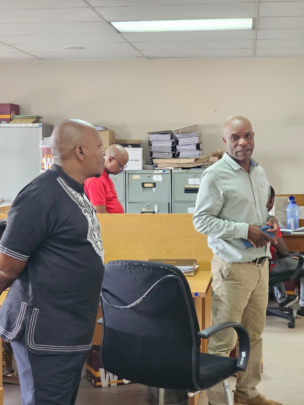 With Mr Ramolumisi at Tembisa Hospital